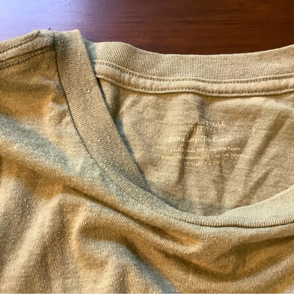 Olive Long Sleeve Tee with Inspirational Text - Picture 4 of 6